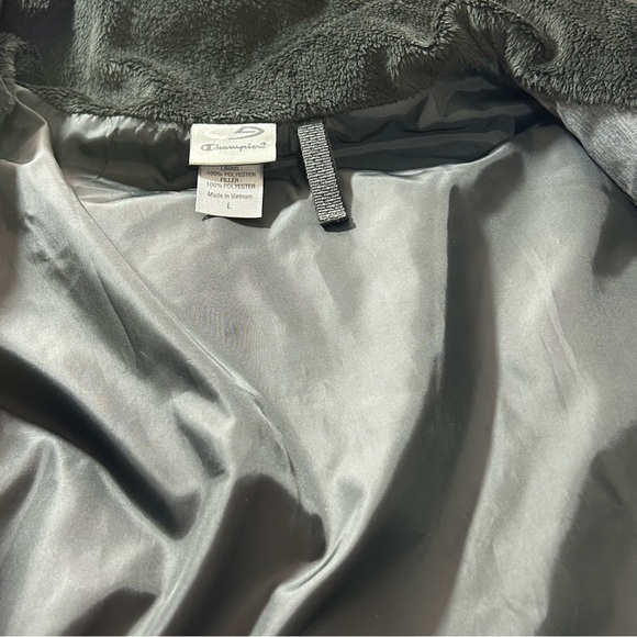 Champion Black Quilted Vest High Collar Women's Size Large - Picture 5 of 7